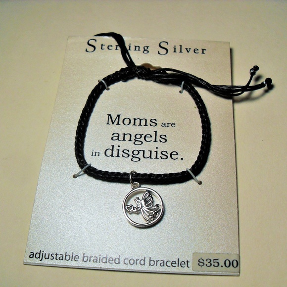 Stamped Jewelry - Moms are Angels in Disguise Sterling Bracelet, NWT